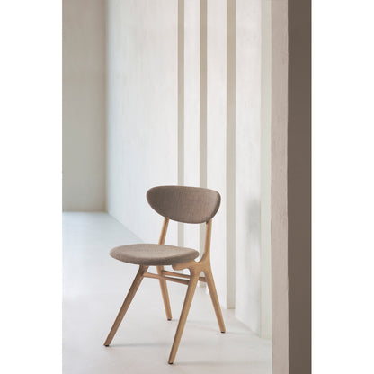Eye Dining Chair - Warm Grey fabric, Oak