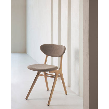 Eye Dining Chair - Warm Gray Fabric, Oak
