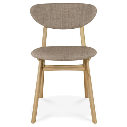 Eye Dining Chair - Warm Grey fabric, Oak