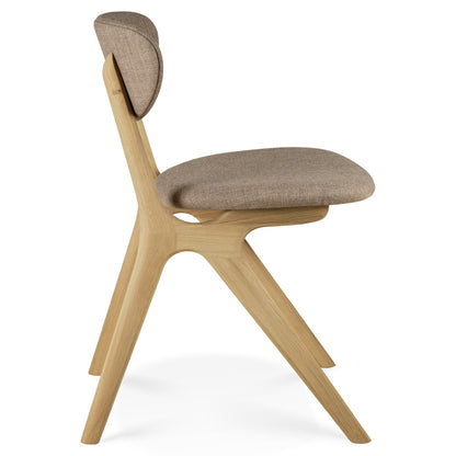 Eye Dining Chair - Warm Grey fabric, Oak