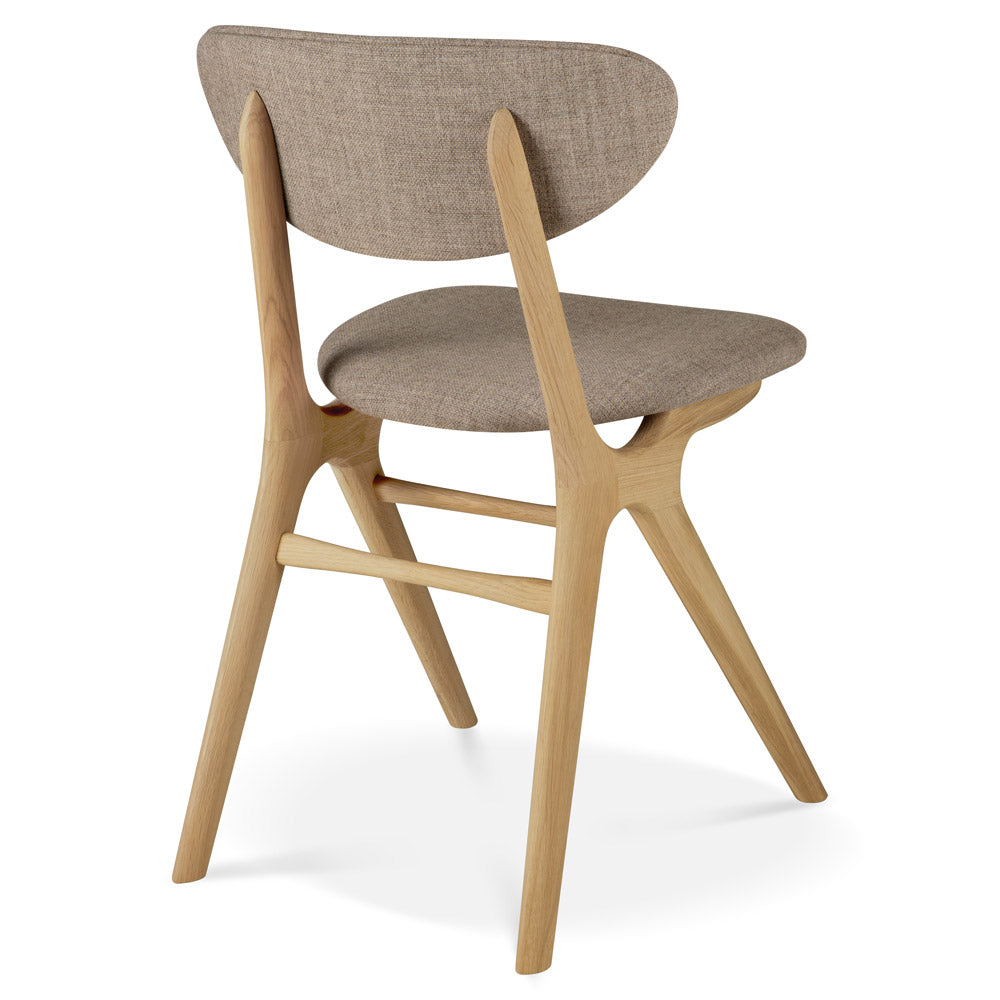 Eye Dining Chair - Warm Grey fabric, Oak