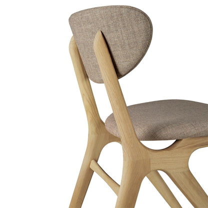 Eye Dining Chair - Warm Grey fabric, Oak