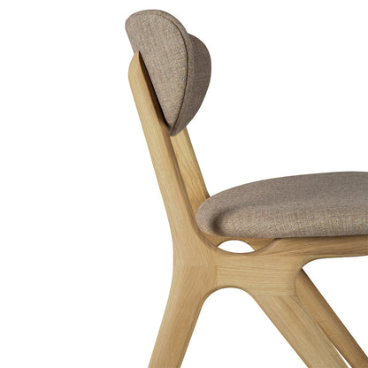 Eye Dining Chair - Warm Grey fabric, Oak