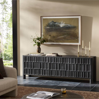 Ezri Media Console - Black Oak