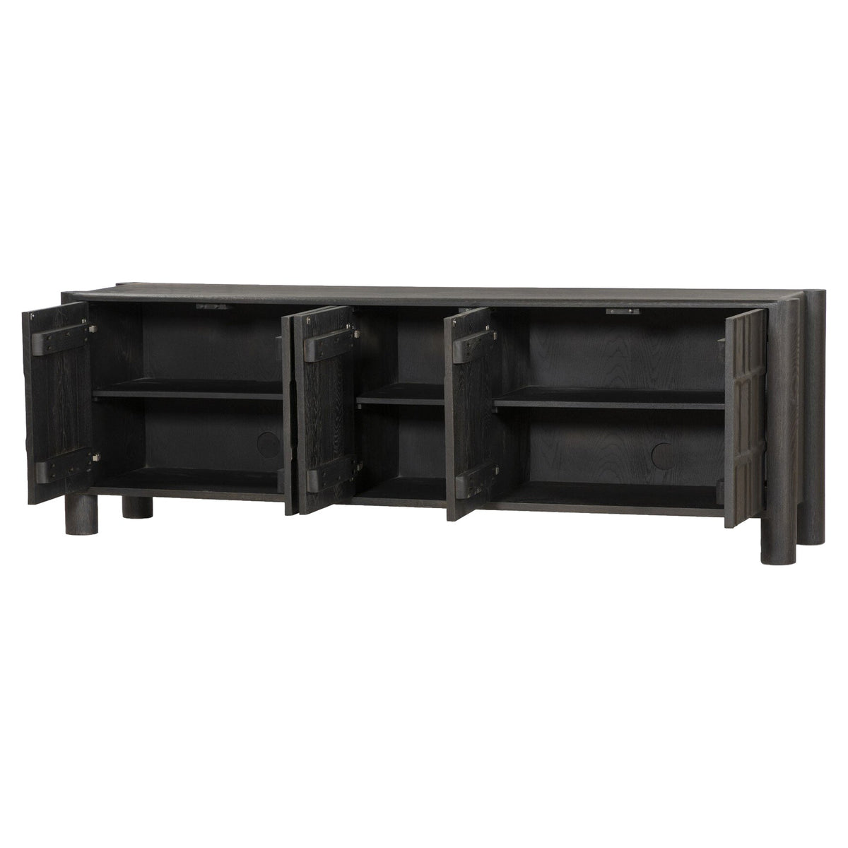 Ezri Media Console - Black Oak