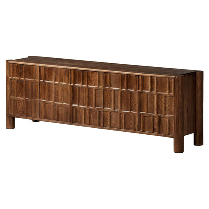 Ezri Media Console - Cocoa Oak