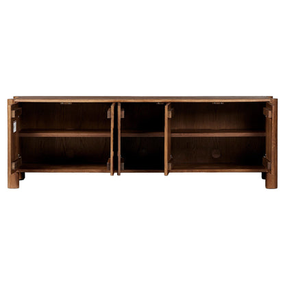 Ezri Media Console - Cocoa Oak