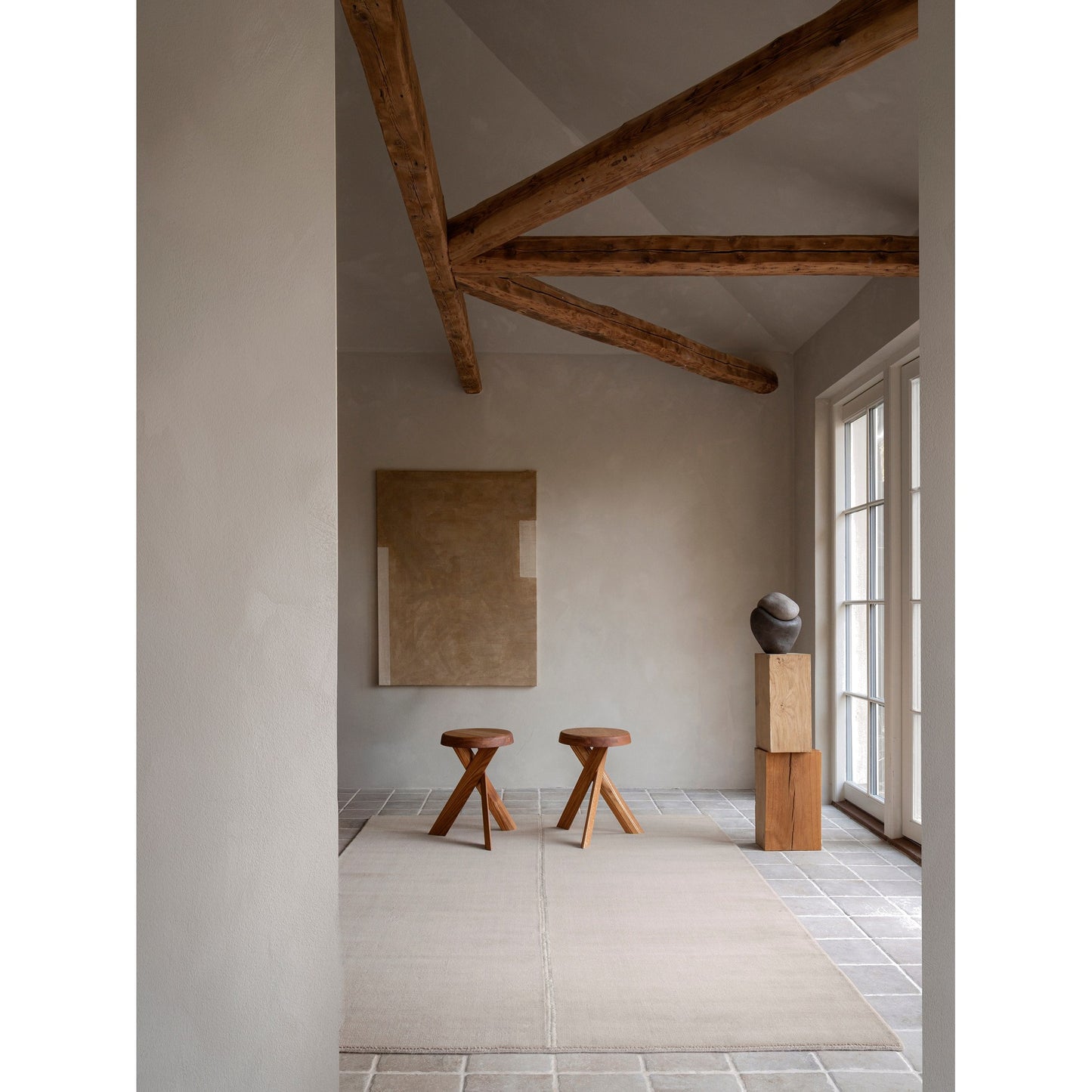 Faded Noren Rug - Cream