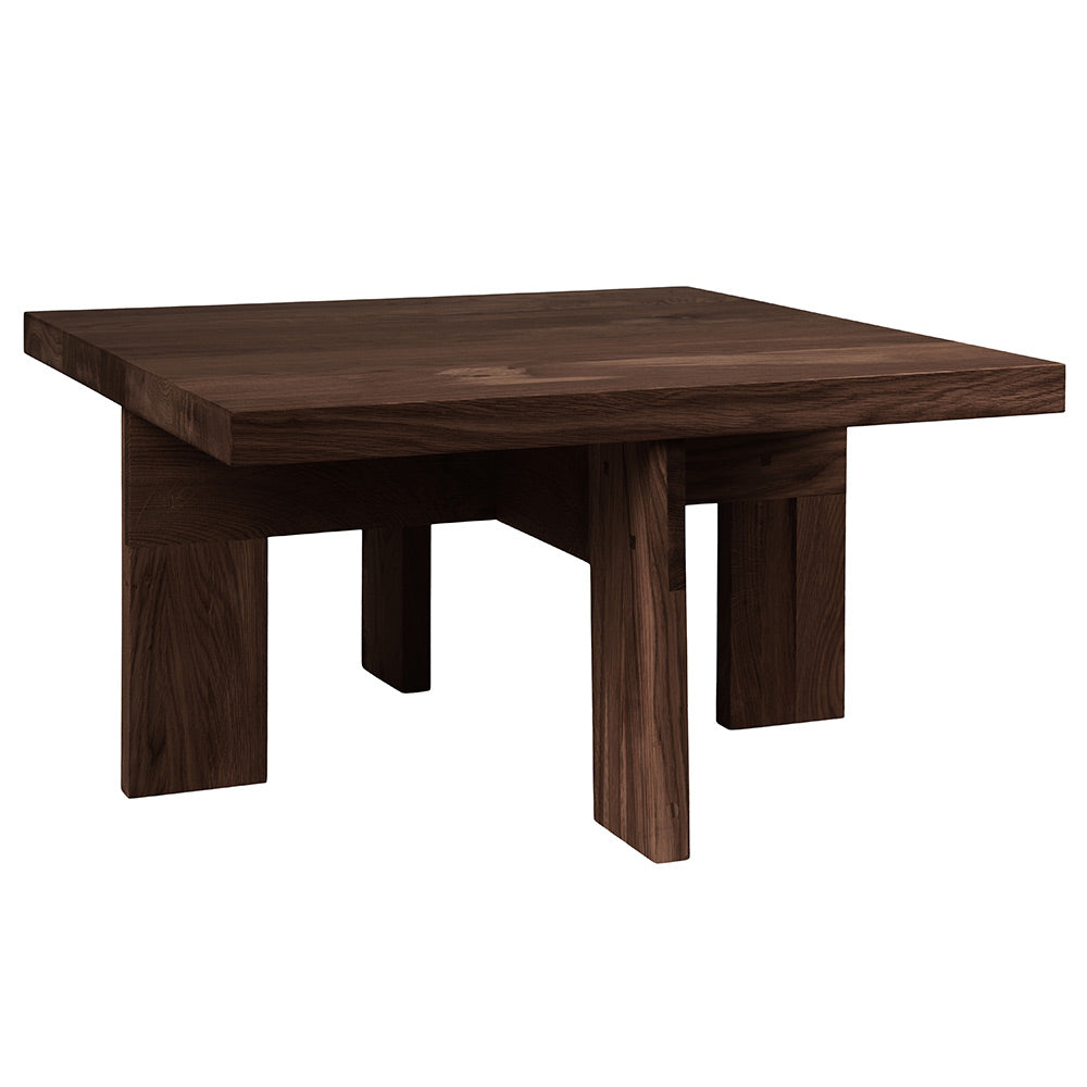 Farmhouse Coffee Table - Square, Dark Oak