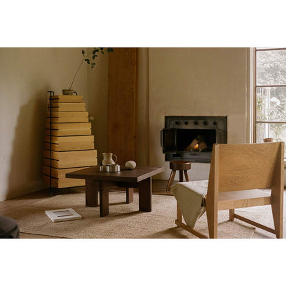 Farmhouse Coffee Table - Square, Dark Oak