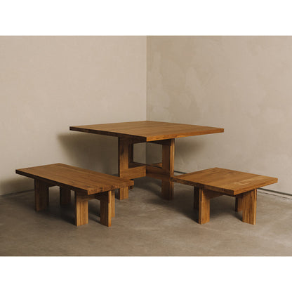 Farmhouse Coffee Table - Square, Natural Oak