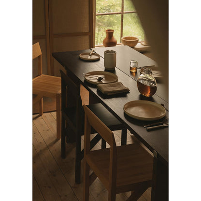 Farmhouse Trestle Table - Planks, Dark Oak