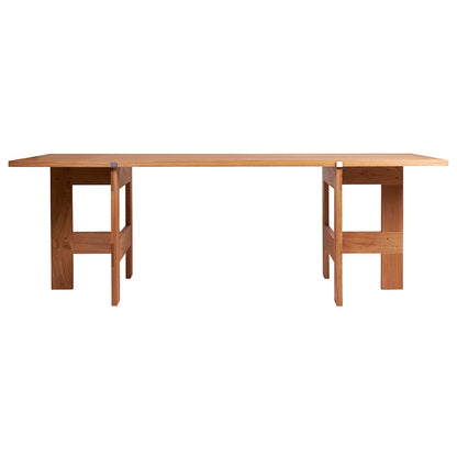 Farmhouse Trestle Table - Planks, Natural Oak