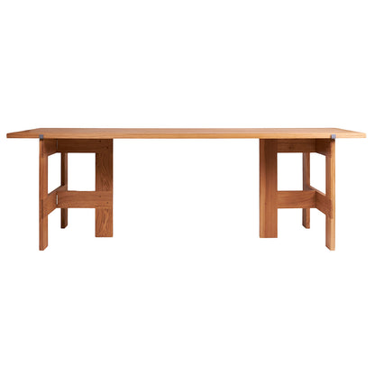 Farmhouse Trestle Table - Planks, Natural Oak