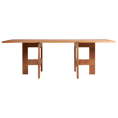 Farmhouse Trestle Table - Planks, Natural Oak