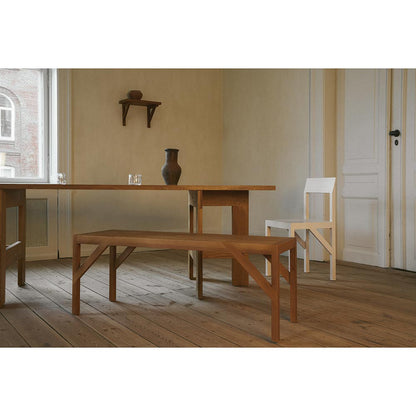 Farmhouse Trestle Table - Planks, Natural Oak