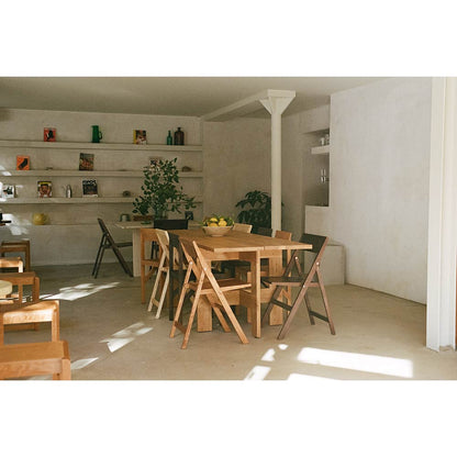 Farmhouse Trestle Table - Planks, Natural Oak