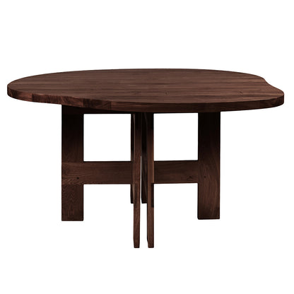 Farmhouse Trestle Table - Pond, Dark Oak