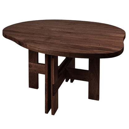Farmhouse Trestle Table - Pond, Dark Oak