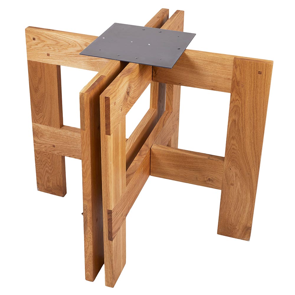 Farmhouse Trestle Table - Pond, Natural Oak