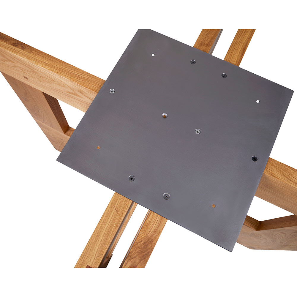 Farmhouse Trestle Table - Pond, Natural Oak