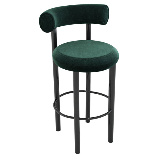 Fat Bar Counter Stool - Black Steel Base