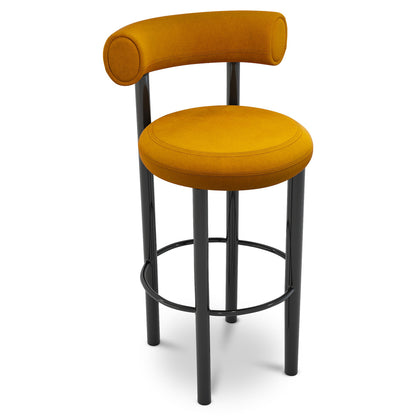 Fat Bar Counter Stool - Black Steel Base