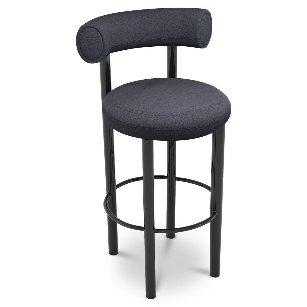 Fat Bar Counter Stool - Black Steel Base