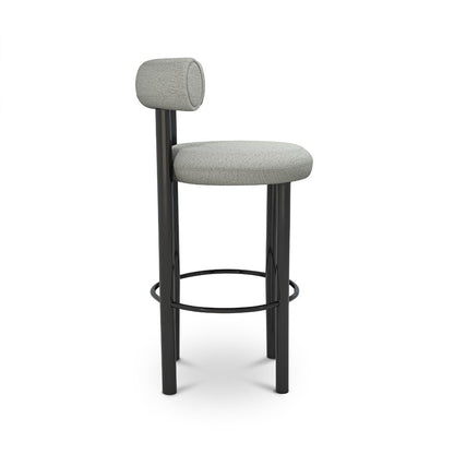 Fat Bar Counter Stool - Black Steel Base