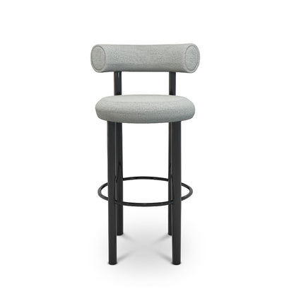 Fat Bar Counter Stool - Black Steel Base