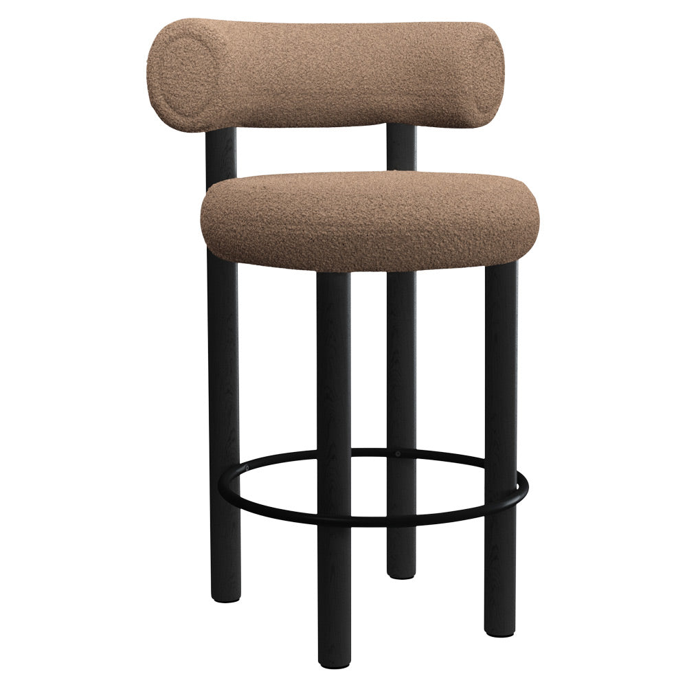 Fat Bar Counter Stool - Black Wood Base