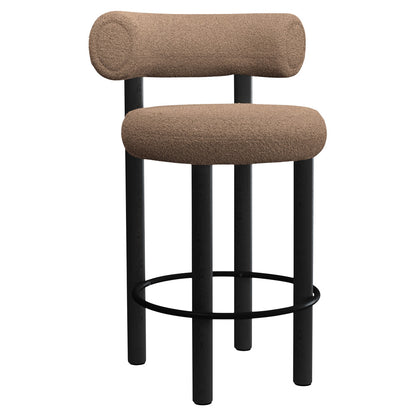 Fat Bar Counter Stool - Black Wood Base