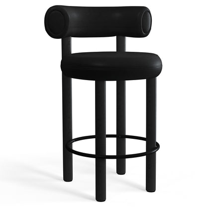 Fat Bar Counter Stool - Black Wood Base