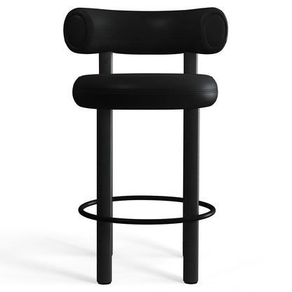 Fat Bar Counter Stool - Black Wood Base