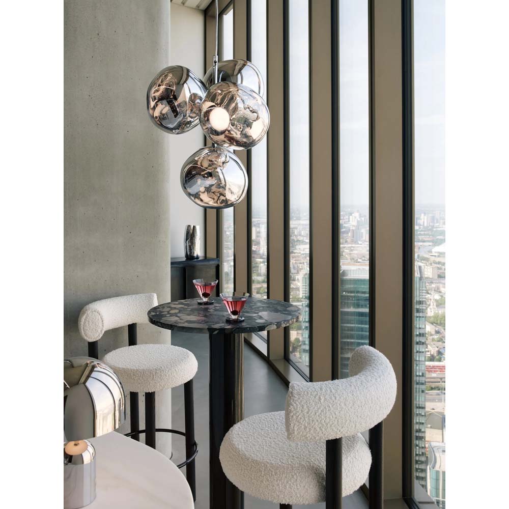 Fat Bar Counter Stool - Black Wood Base