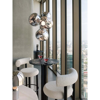 Fat Bar Counter Stool - Black Wood Base