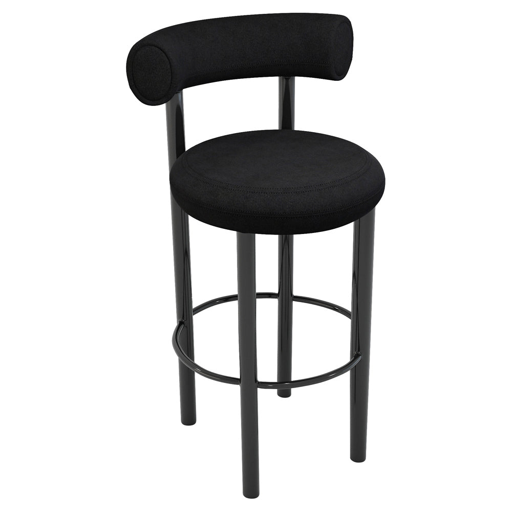 Fat Bar Counter Stool - Hallingdal  0190, Black Steel Base