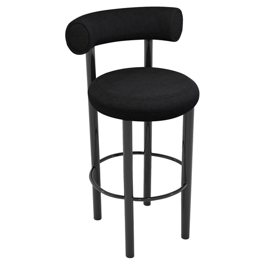 Fat Bar Counter Stool - Hallingdal  0190, Black Steel Base