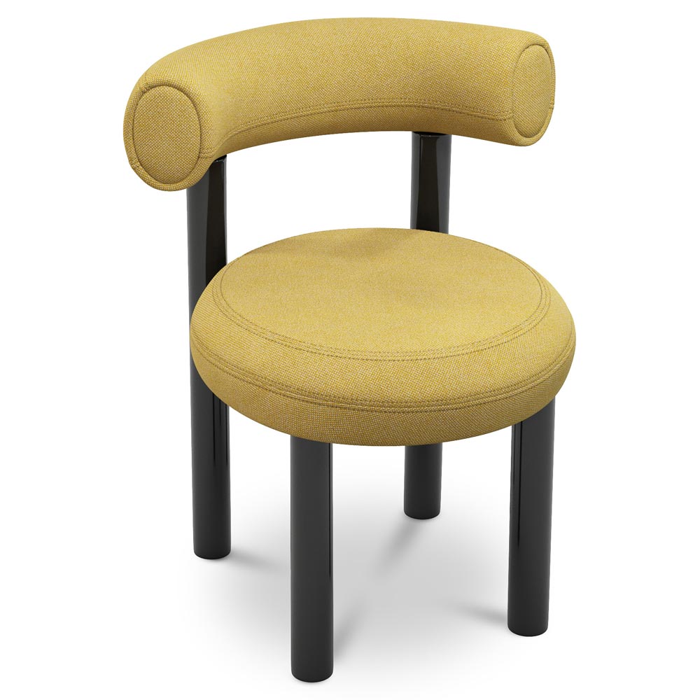 Fat Dining Chair - Black Steel Base