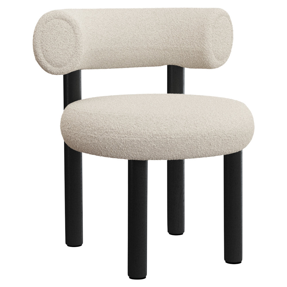 Fat Dining Chair - Black Wood Base