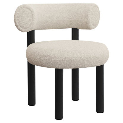 Fat Dining Chair - Black Wood Base