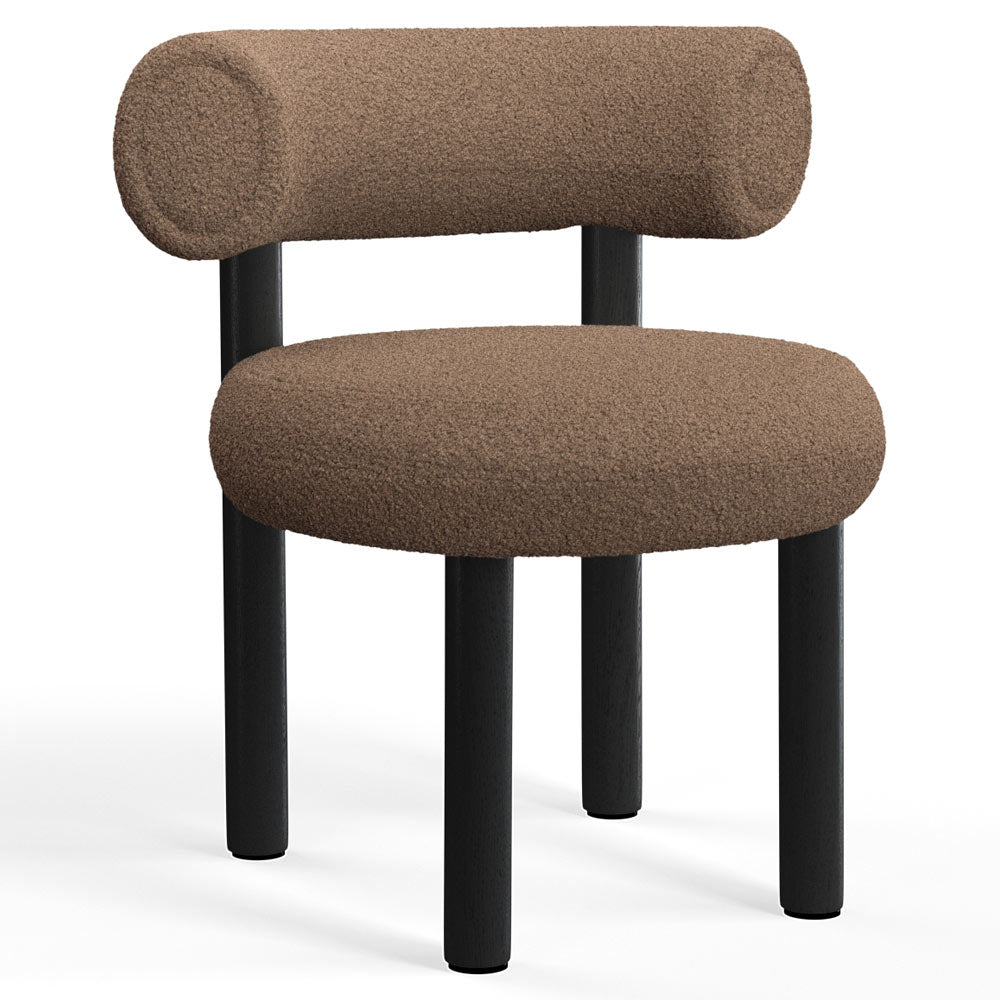 Fat Dining Chair - Black Wood Base