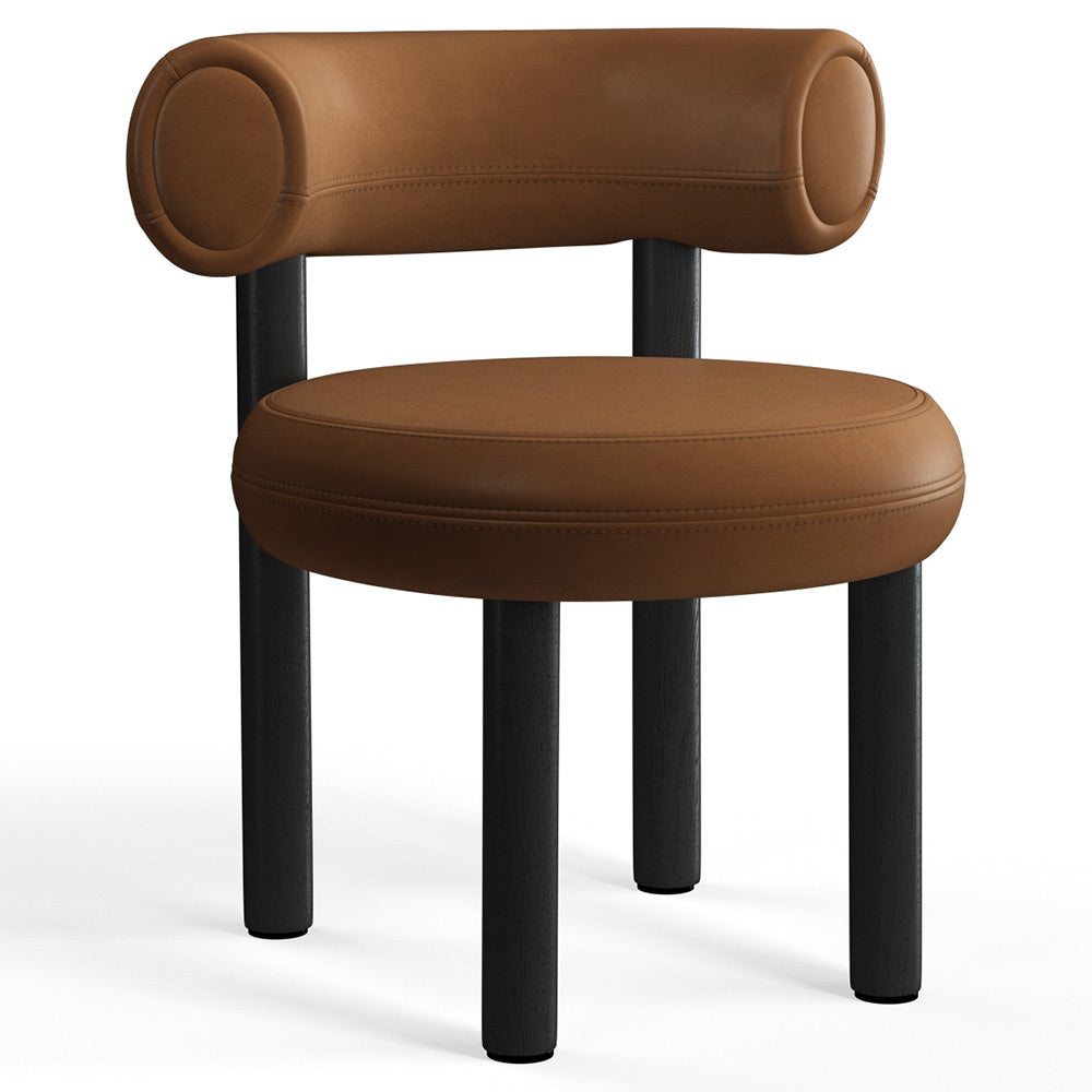 Fat Dining Chair - Black Wood Base