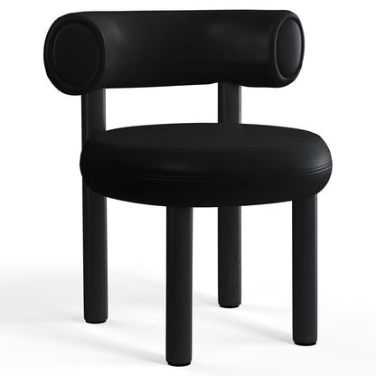 Fat Dining Chair - Black Wood Base