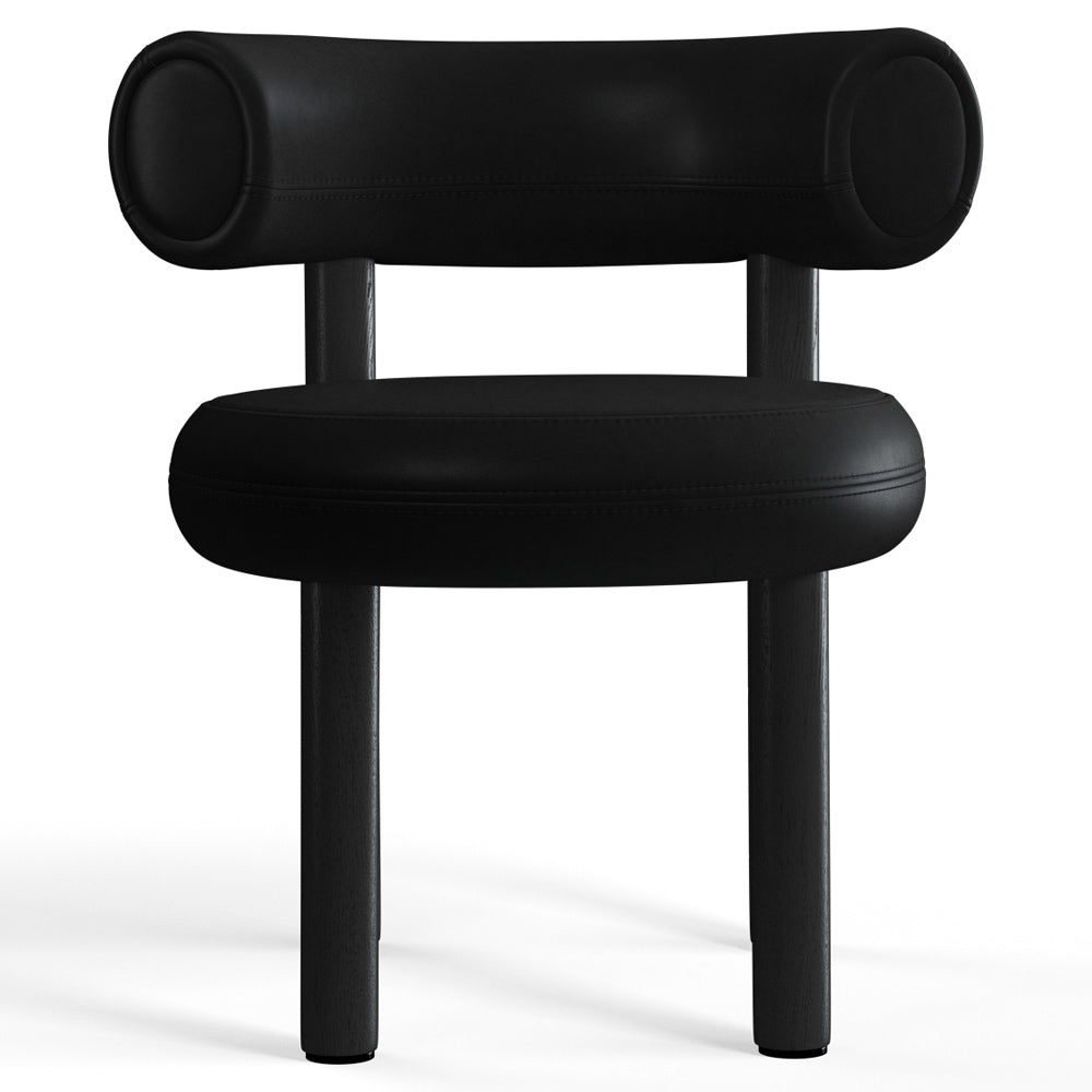 Fat Dining Chair - Black Wood Base