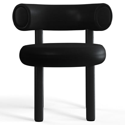 Fat Dining Chair - Black Wood Base