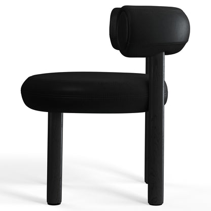 Fat Dining Chair - Black Wood Base