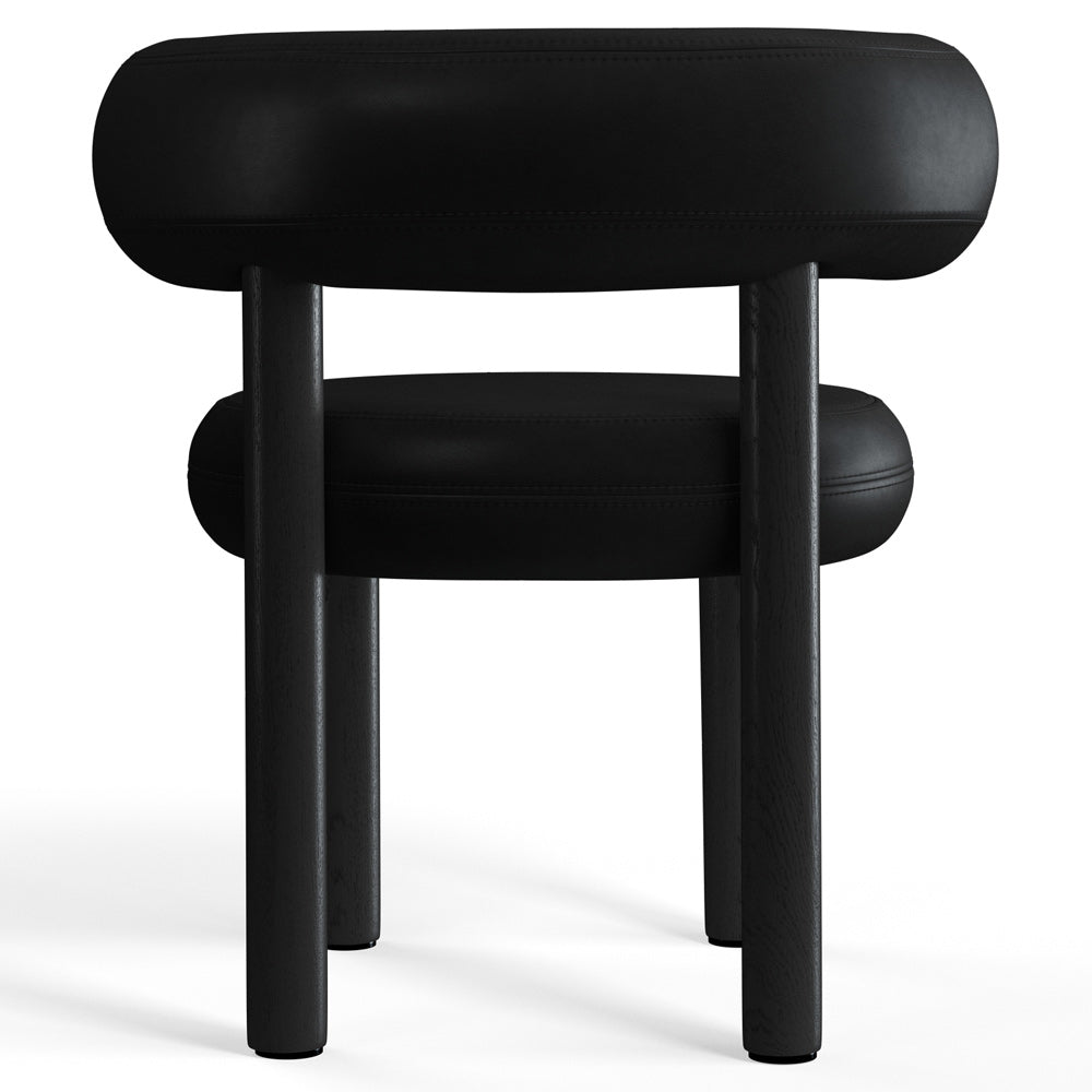 Fat Dining Chair - Black Wood Base