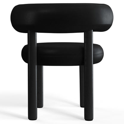 Fat Dining Chair - Black Wood Base