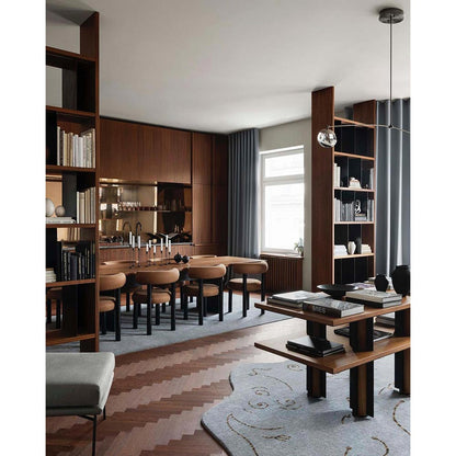 Fat Dining Chair - Black Wood Base